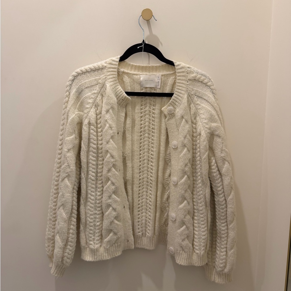 Cream Cable Knit Cardigan